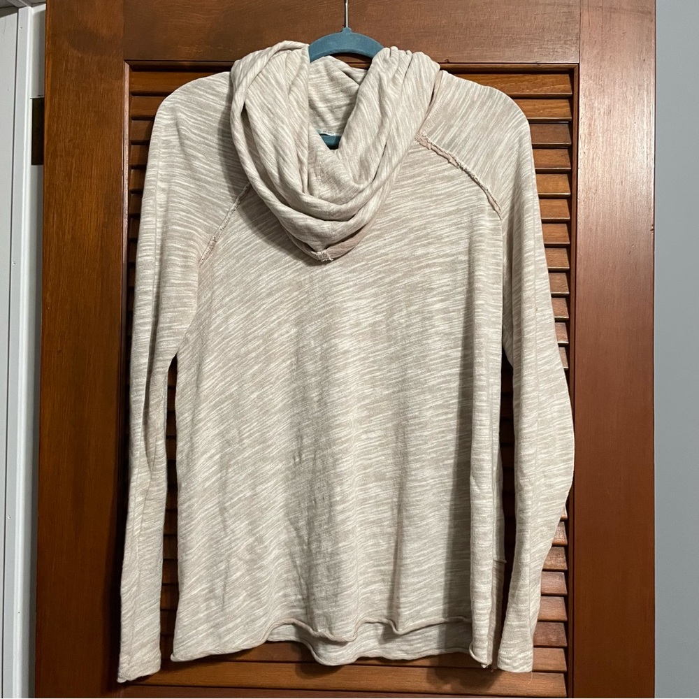 Free People Beach Long Sleeve Tan Tunic One Size